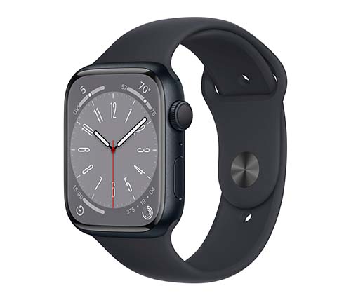 שעון חכם Apple Watch 8 GPS 45mm Midnight Sport Band MNP13HB/A - שחור