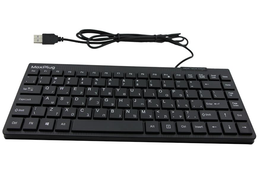 מקלדת חוטית מיני שחורה MoxPlug Mini Keyboard M859