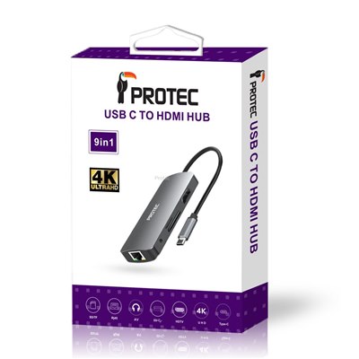 מתאם PROTEC 9 IN 1 DM187 מולטיפורט