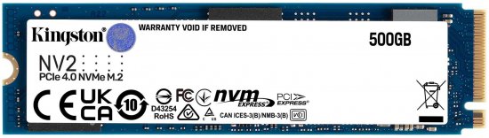 כונן Kingston NV2 PCIe 4.0 NVMe M.2 2280 500GB SSD SNV2S/500GB