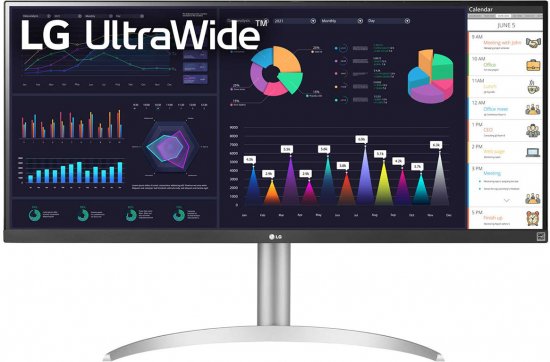 מסך מחשב LG UltraWide 34WQ650-W UWFHD LED IPS 34'' - לבן