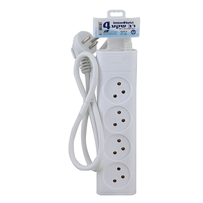 רב שקע 4 + כבל 1 מטר Semicom Switch SW-MS4-1M