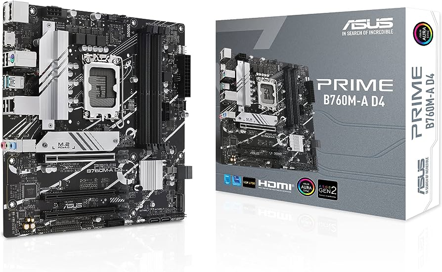 לוח אם Asus Prime B760M-A D4-CSM Micro ATX