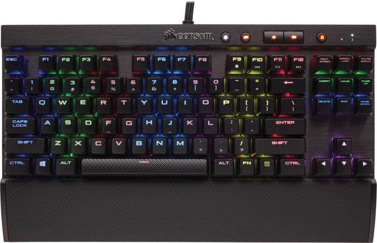 מקלדת גיימינג מכאנית corsair k65 lux rgb cherry mx red