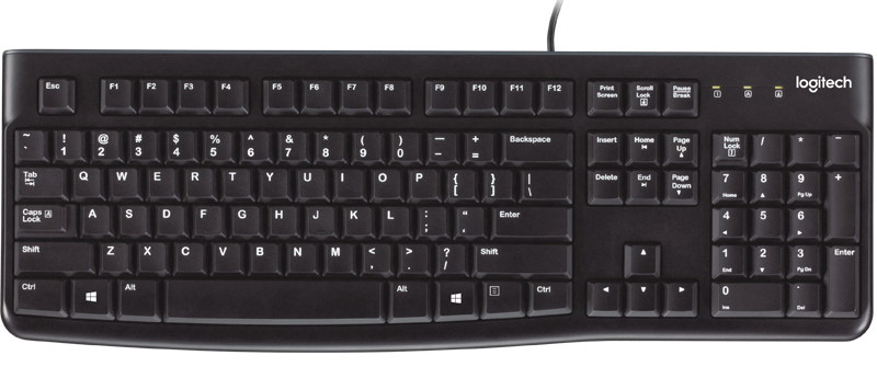 logitech k120 keyboard usb black
