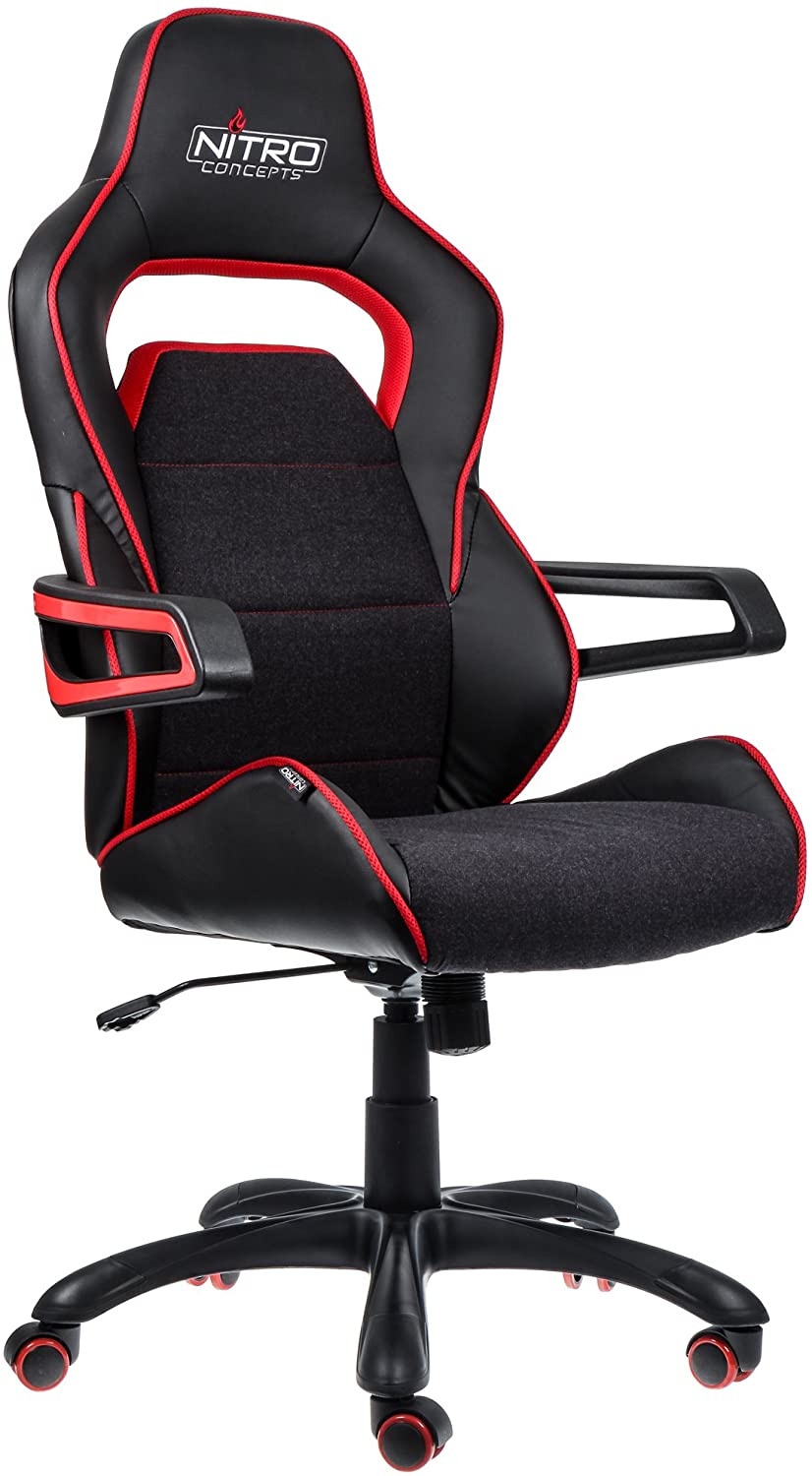 nitro concepts e220 evo gaming chair black/red