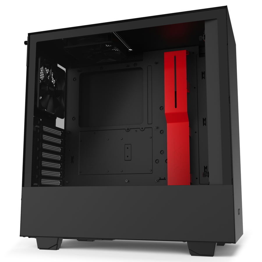 מארז מחשב nzxt h510 matte black/red