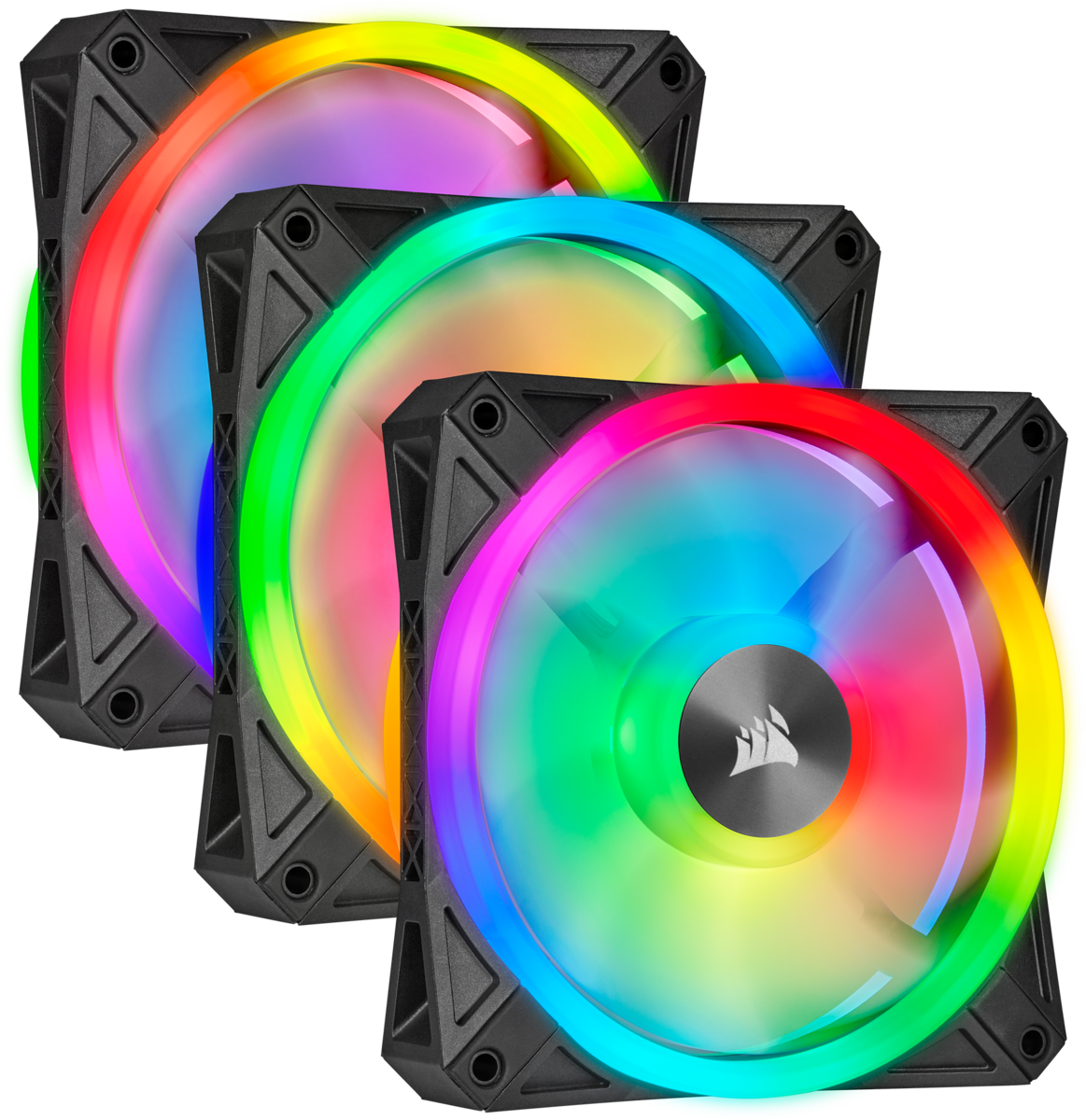 corsair icue ql120 rgb 120mm pwm single fan 3 pack