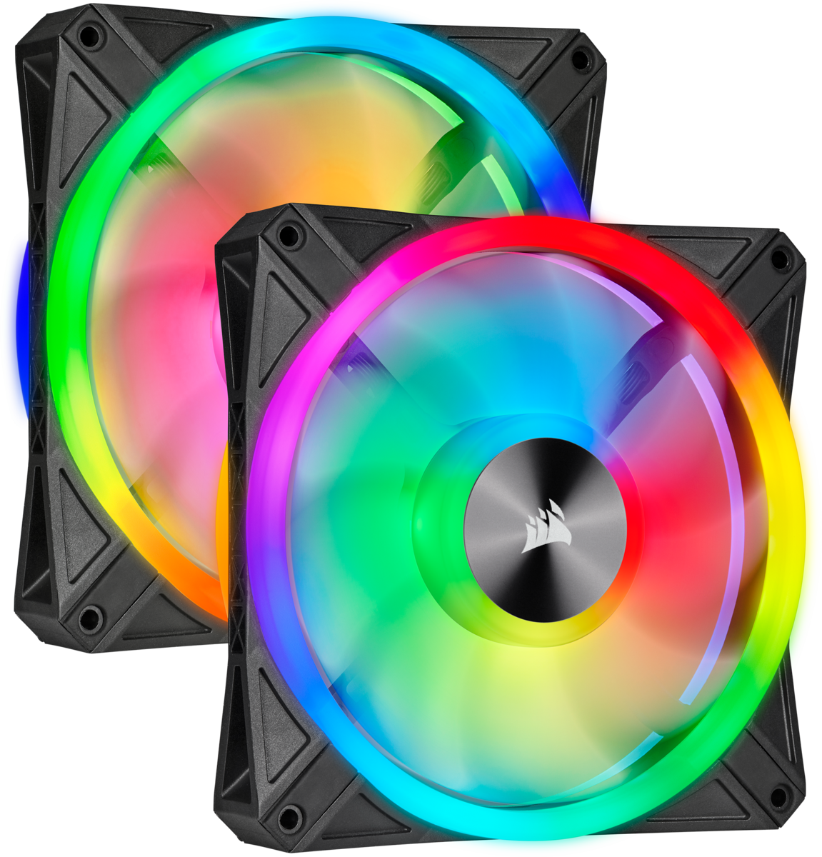 corsair icue ql140 rgb 140mm pwm single fan 2 pack