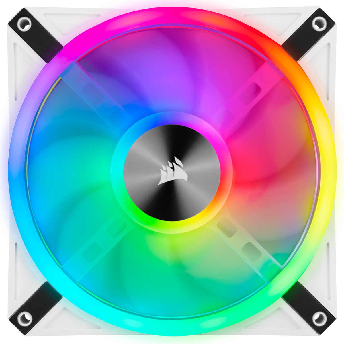 corsair icue ql140 rgb 140mm pwm white fan