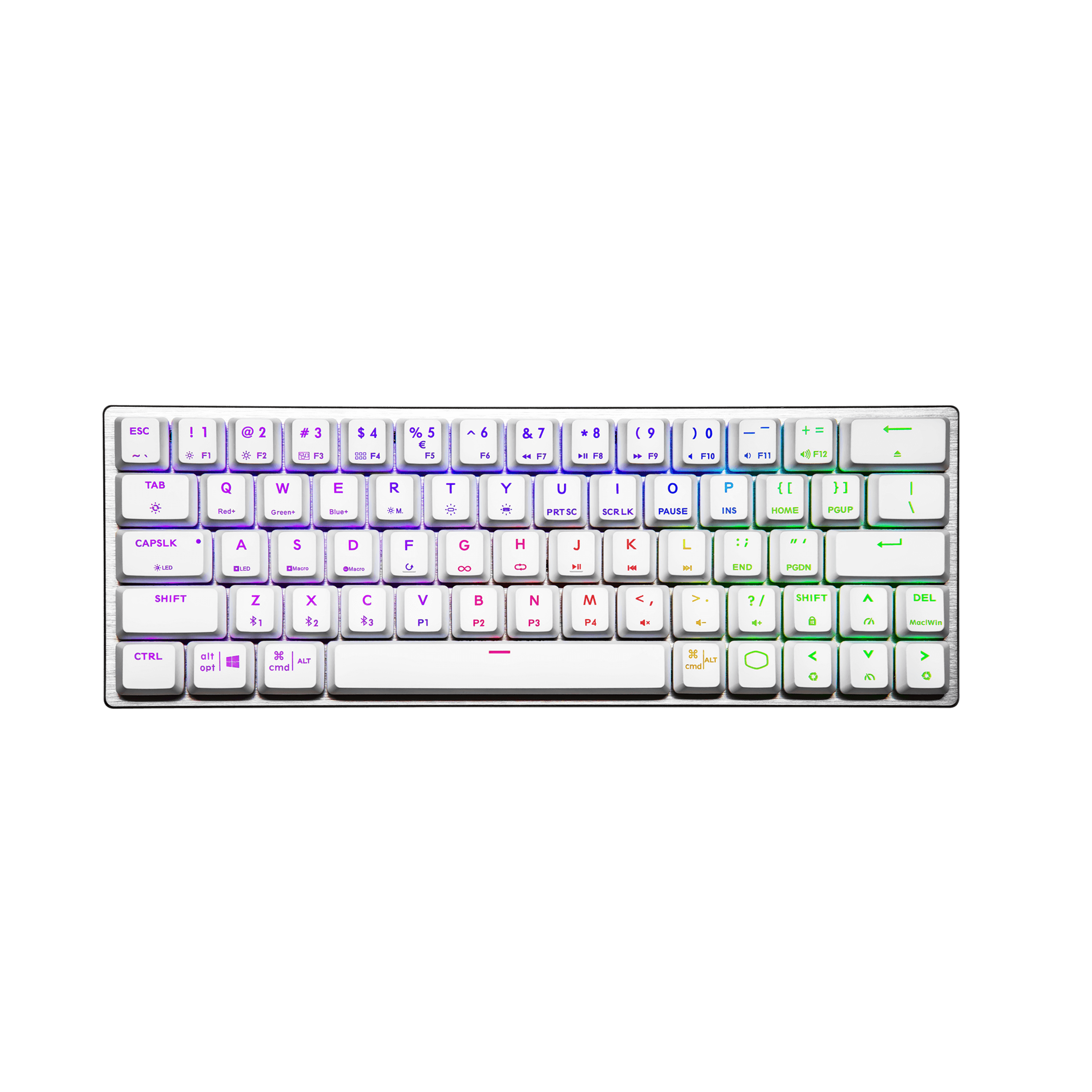 coolermaster sk622 wireless white keyboard - swith blue