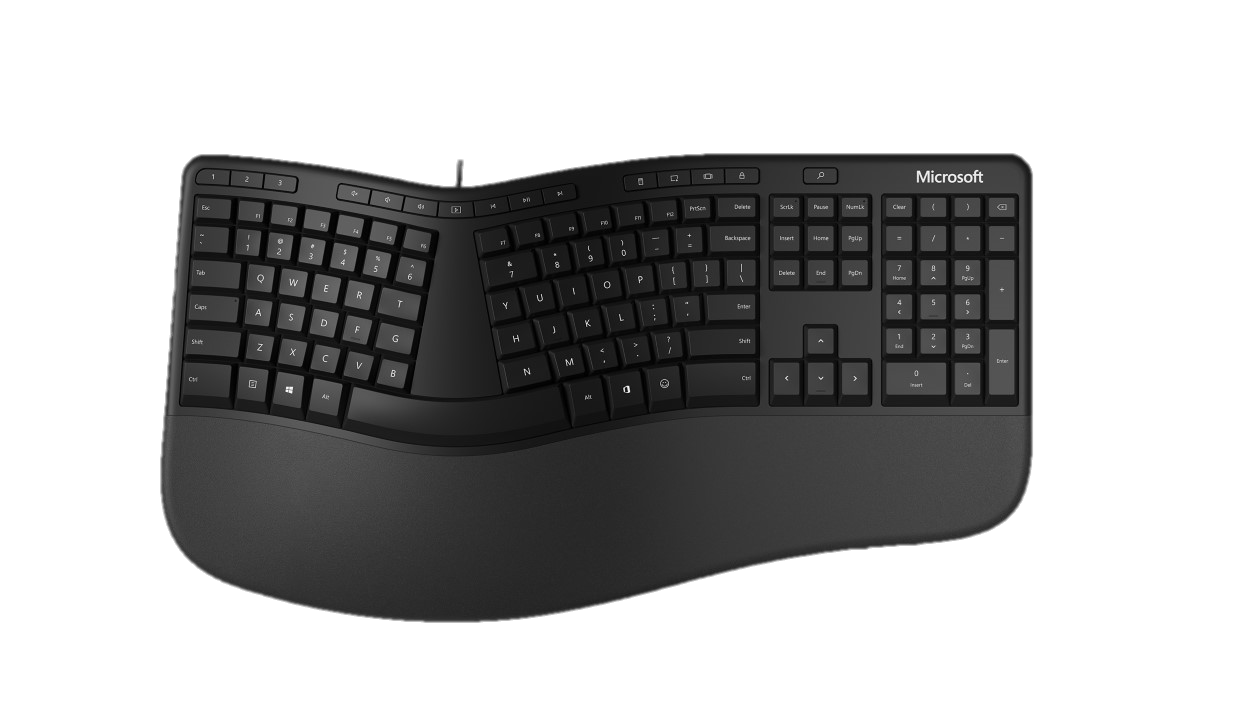 מקלדת ארגונומית microsoft desktop ergonomic retail
