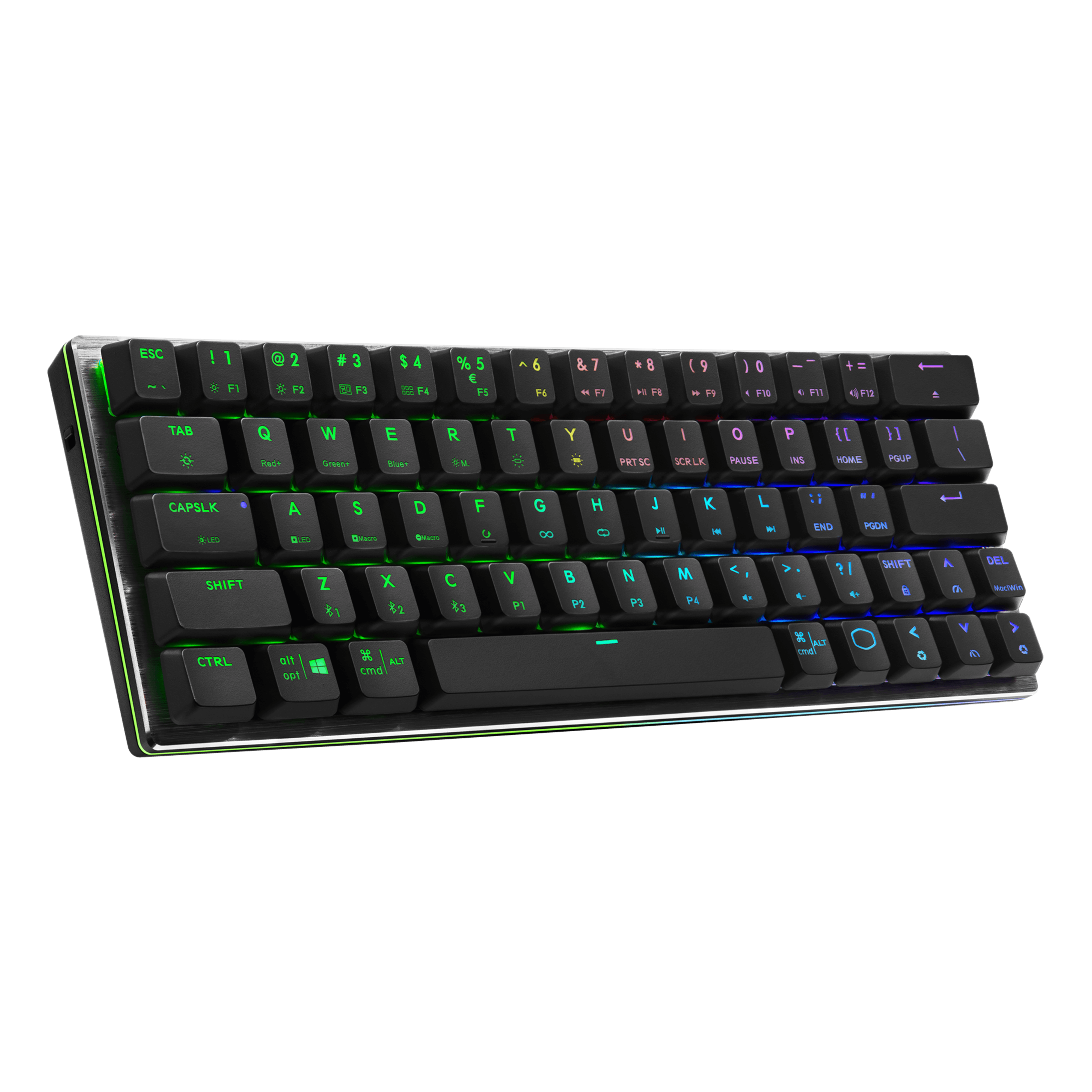 מקלדת אלחוטית coolermaster sk622 bluetooth black keyboard - swith blue