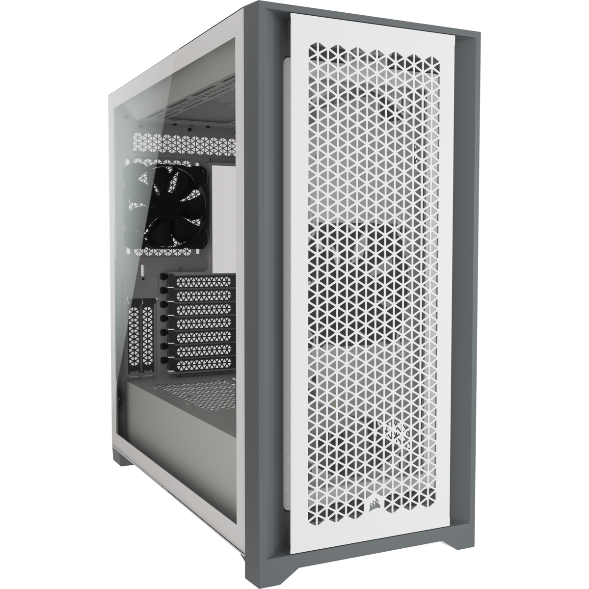 מארז מחשב corsair 5000d airflow tg white