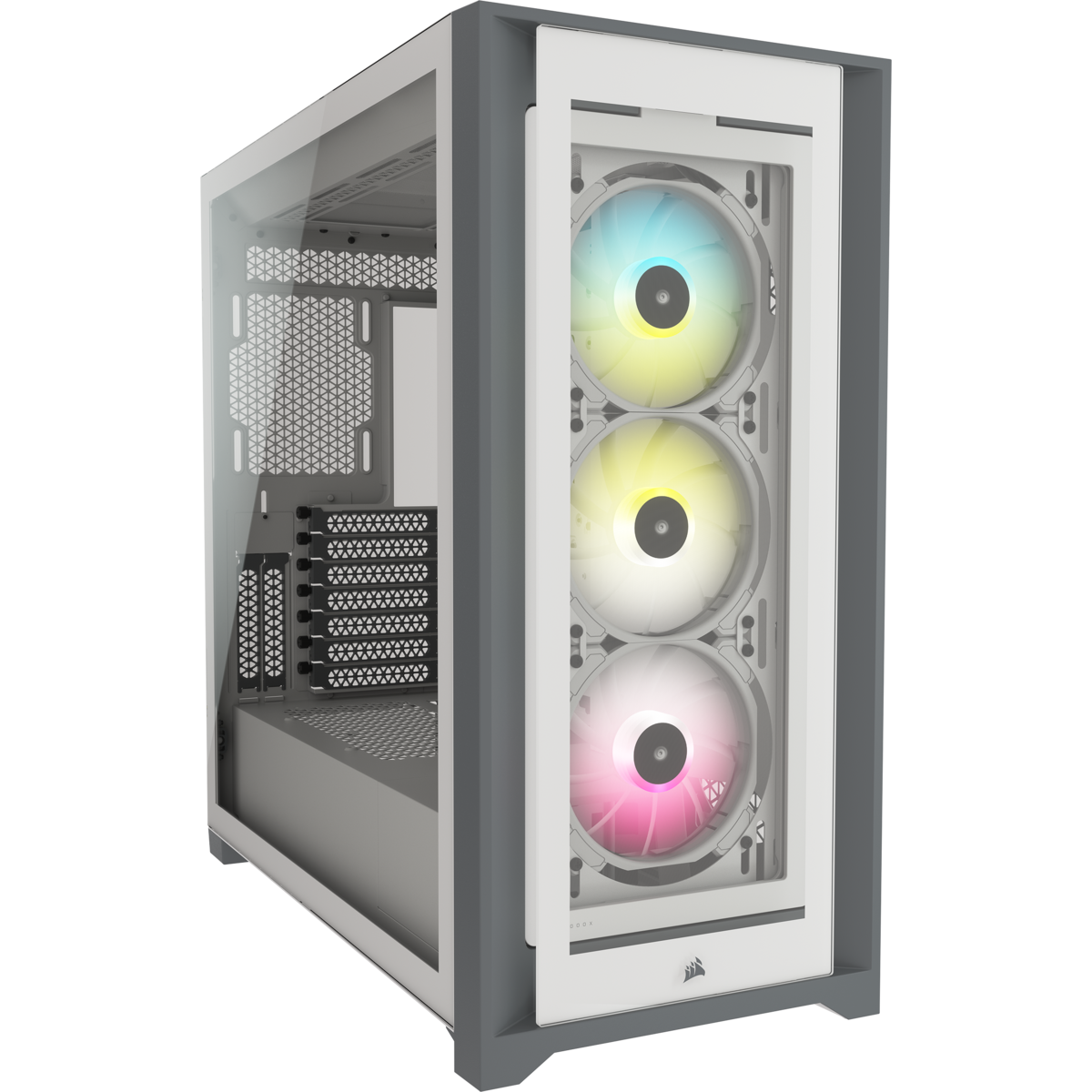 מארז מחשב corsair icue 5000x rgb smart tg white