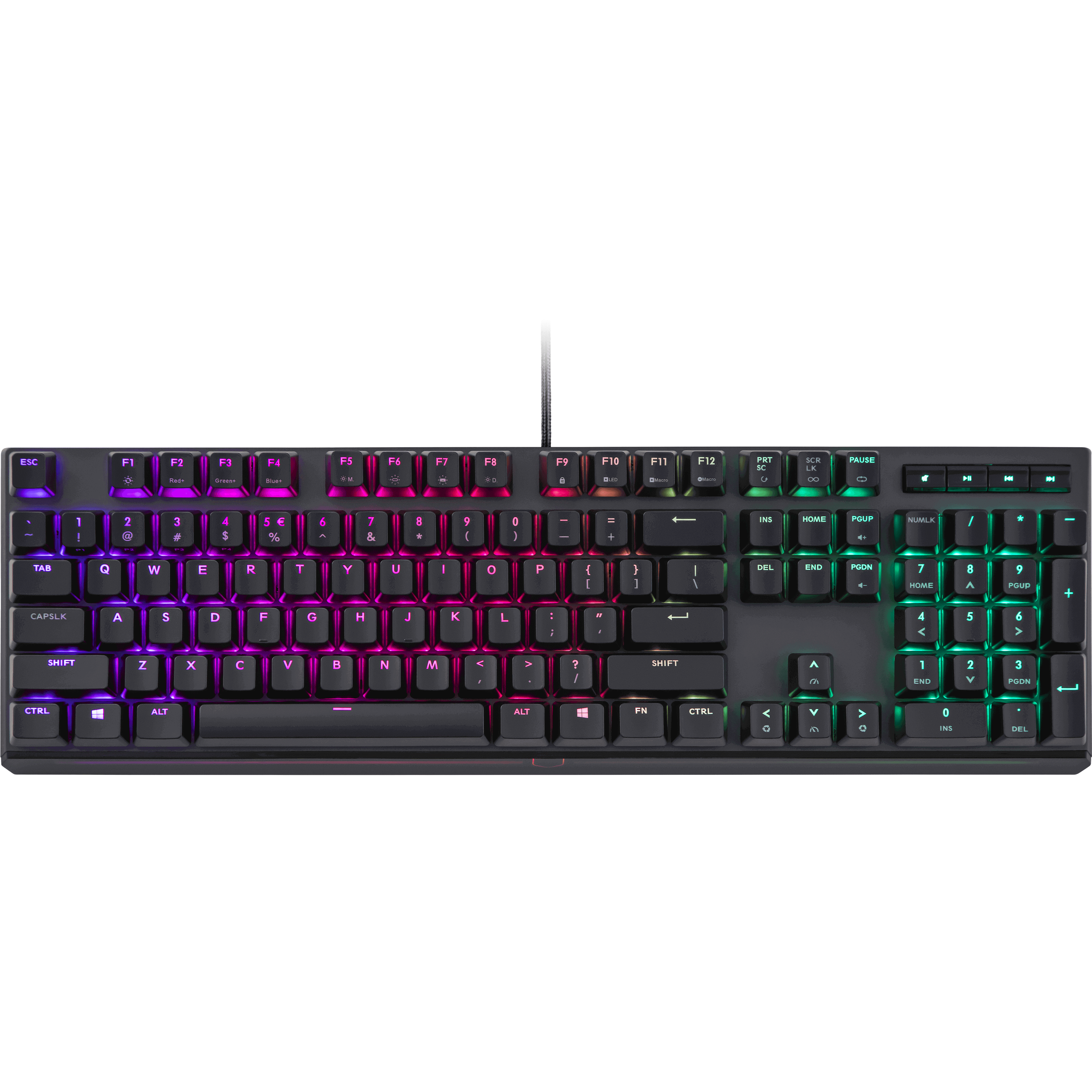 מקלדת גיימינג מכאנית coolermaster mk750 brown switch
