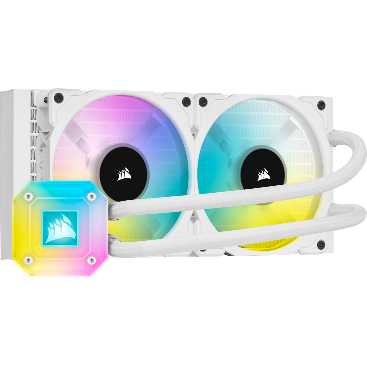 corsair water cooling h100i elite capellix white