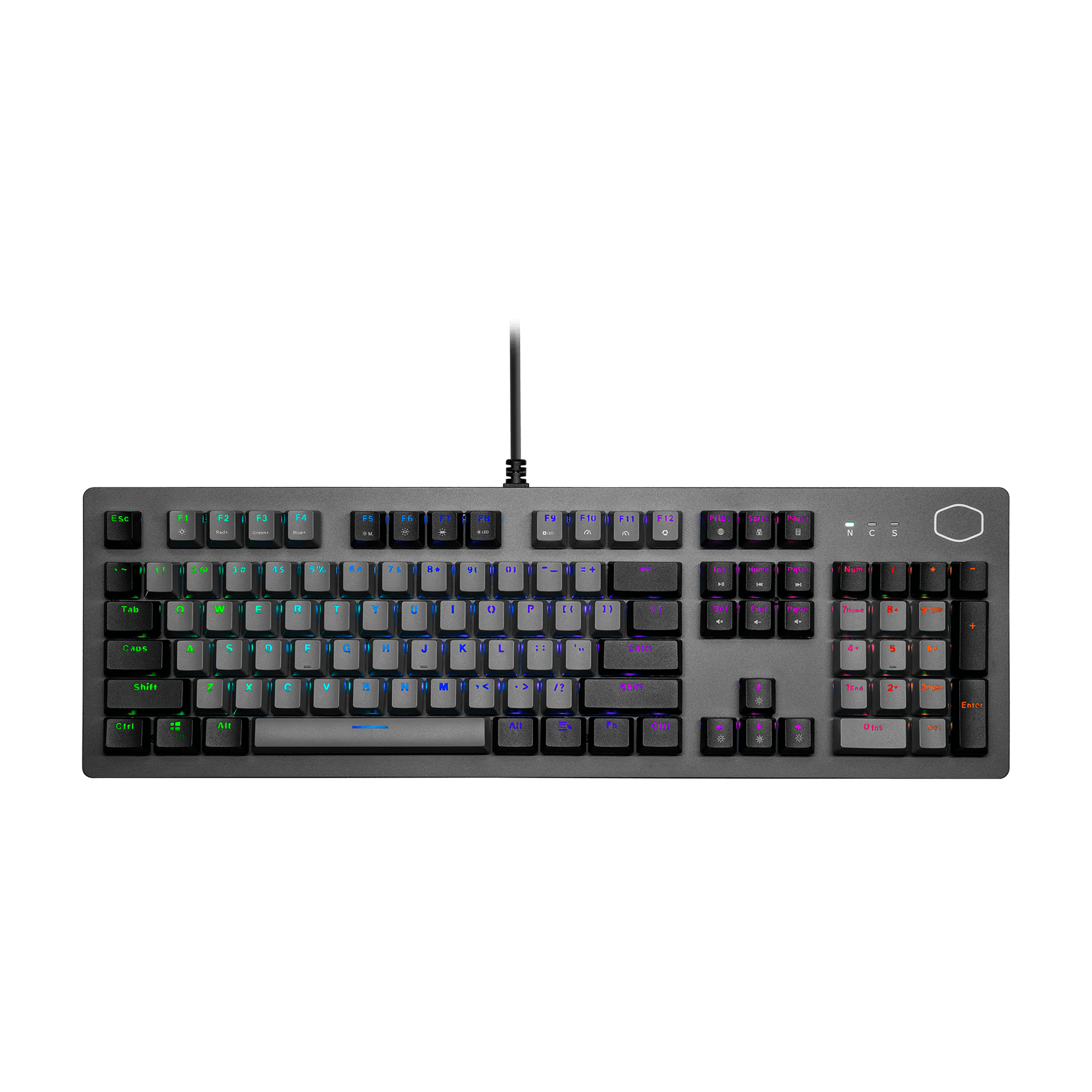 מקלדת גיימינג מכאנית coolermaster ck352 blue switch