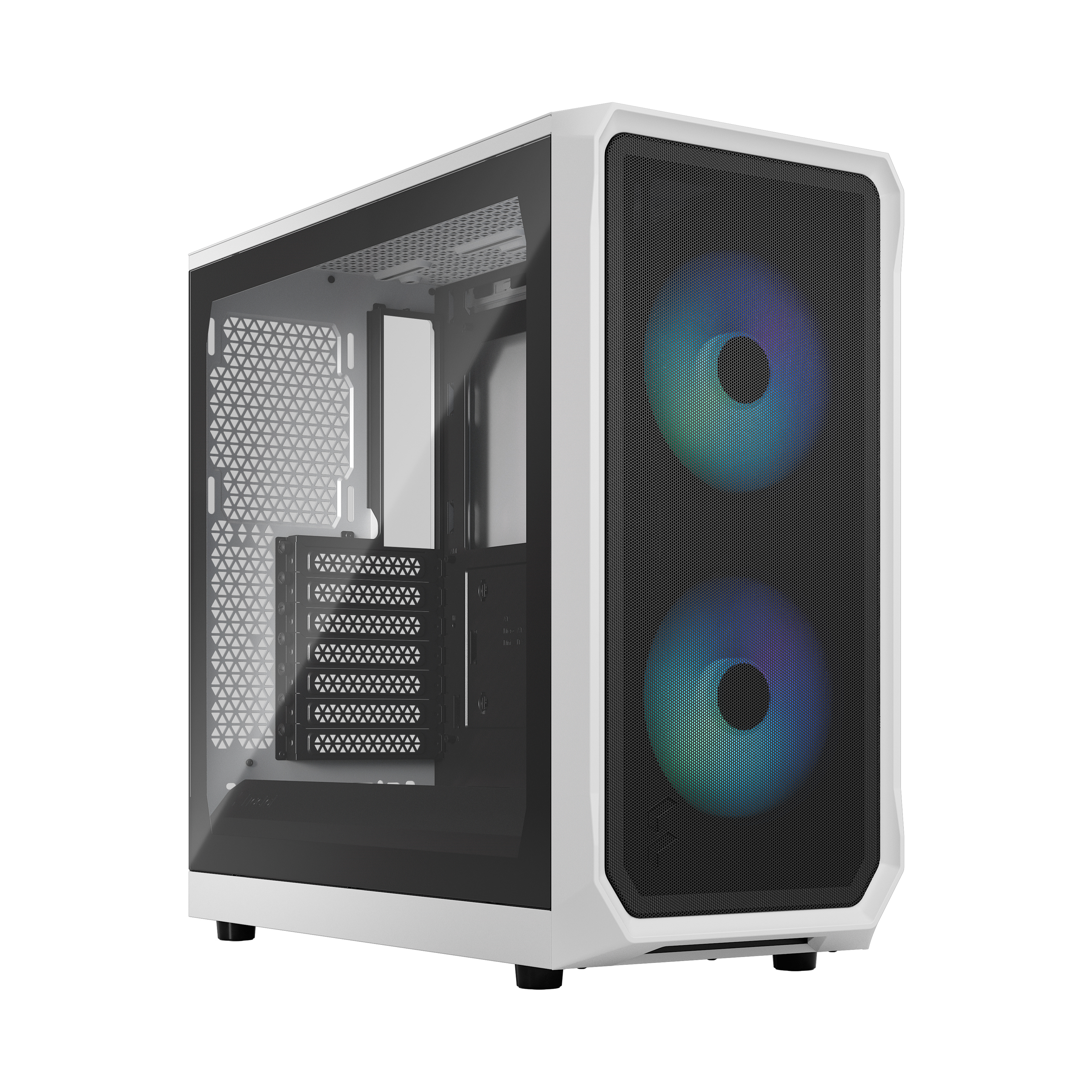 מארז מחשב fractal design focus 2 rgb white