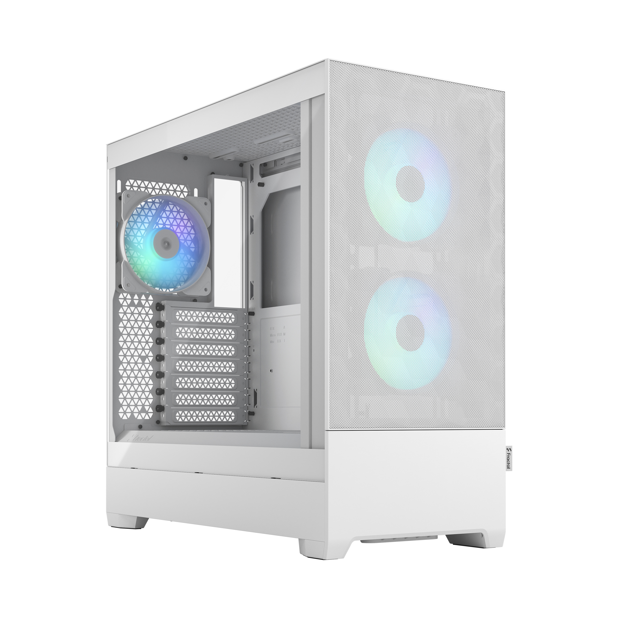 fractal design pop air rgb white tg clear tint