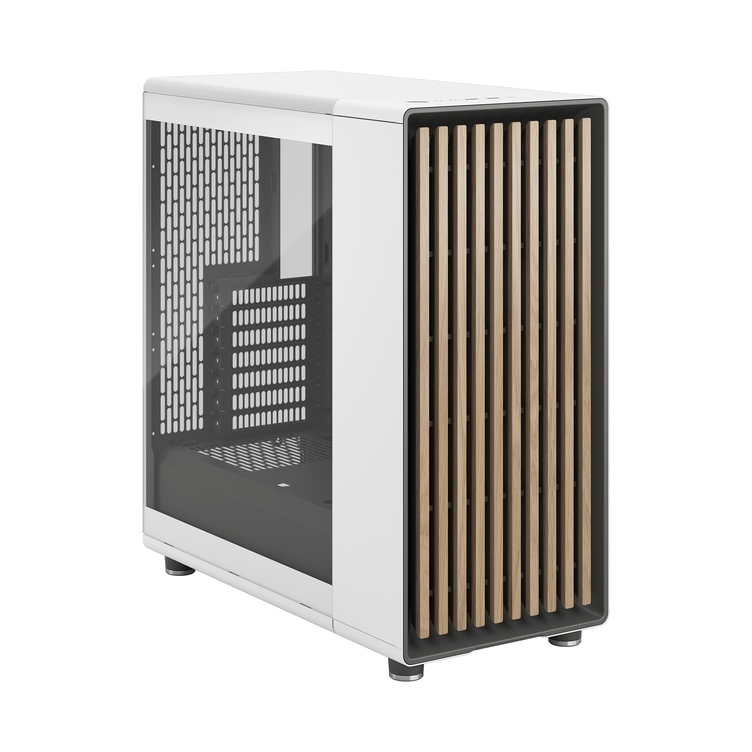 מארז מחשב fractal design north white clear
