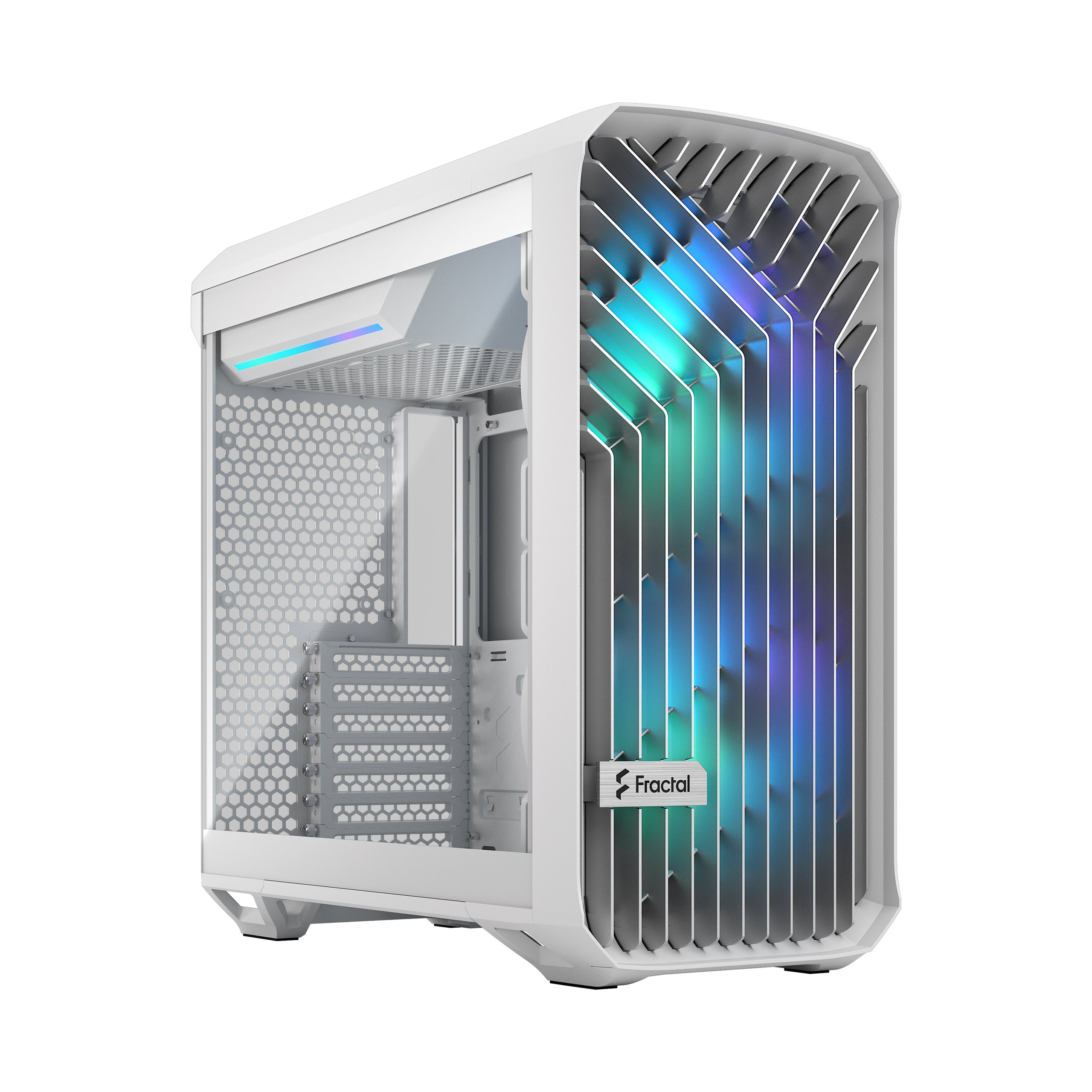 מארז fractal design torrent rgb white tg clear tint