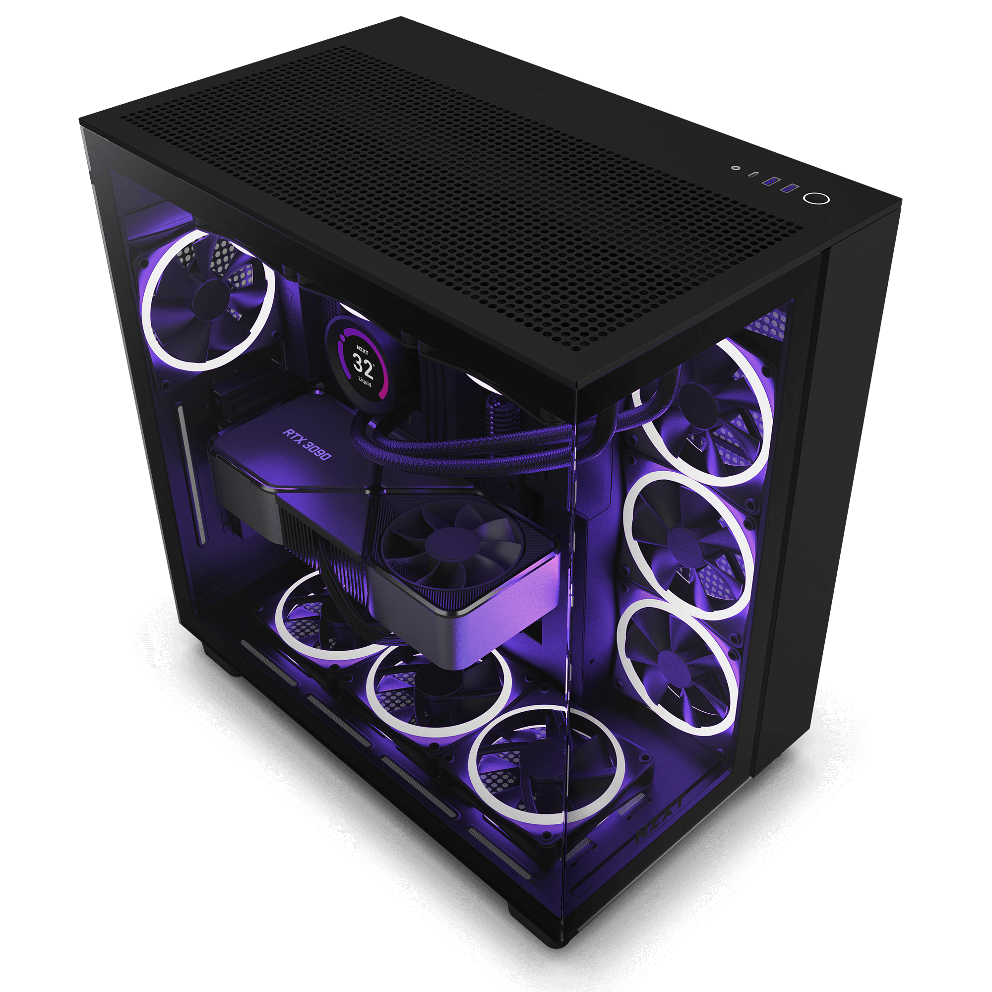מארז מחשב nzxt h9 flow black