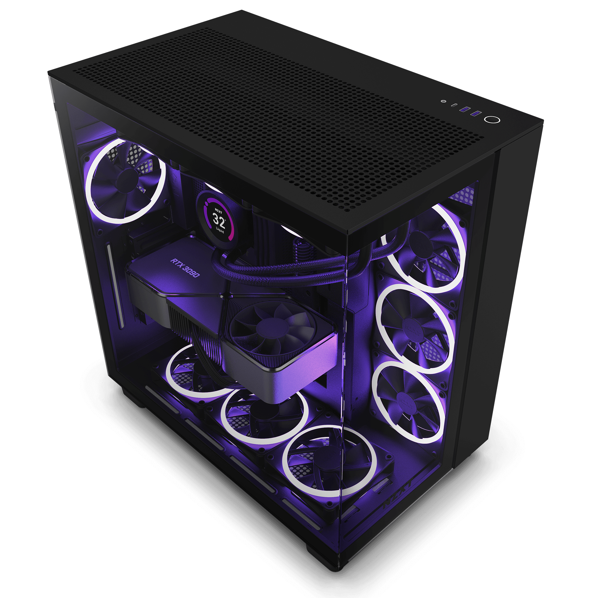 nzxt h9 flow black