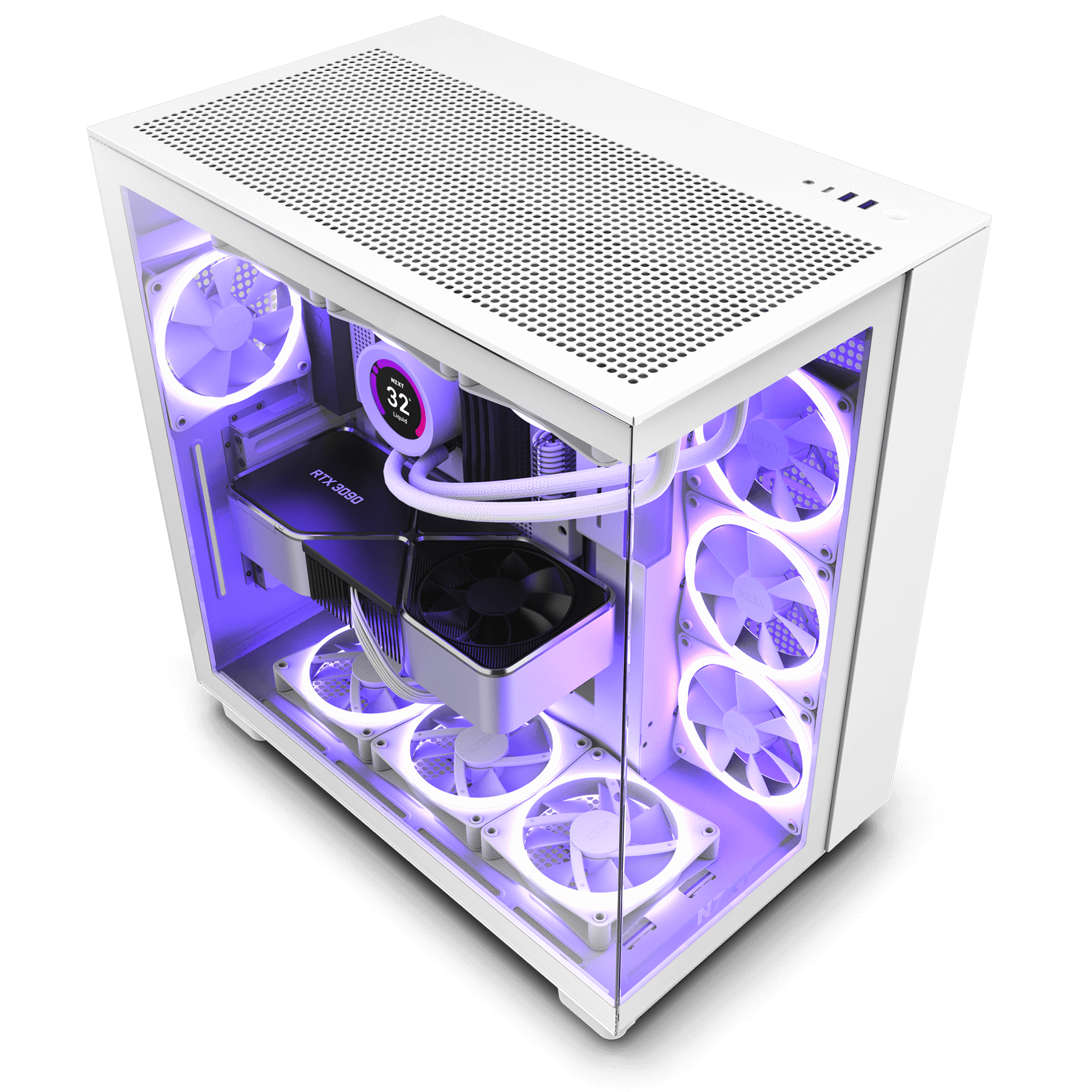מארז מחשב nzxt h9 flow white