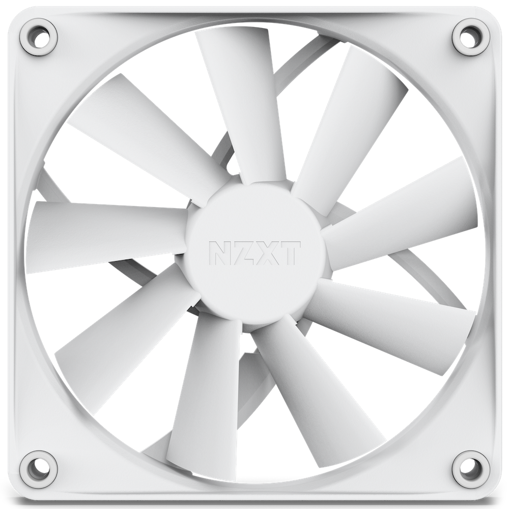 nzxt f120q 120mm quiet airflow white fan