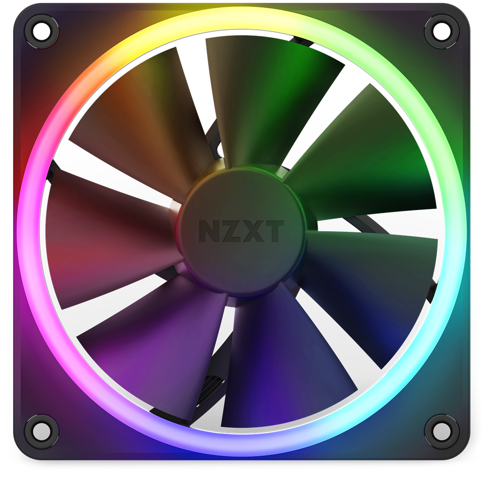 nzxt f120rgb 120mm rgb black fan