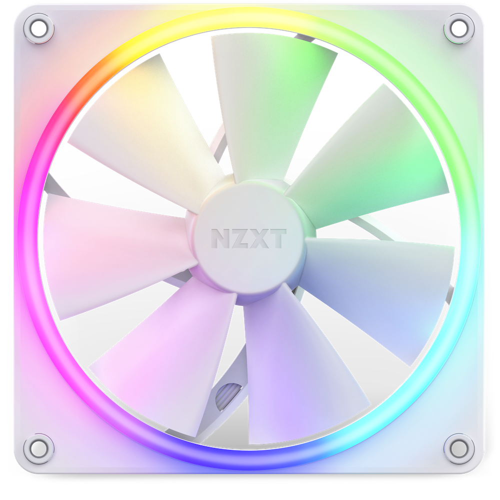 nzxt f140rgb 140mm rgb white fan