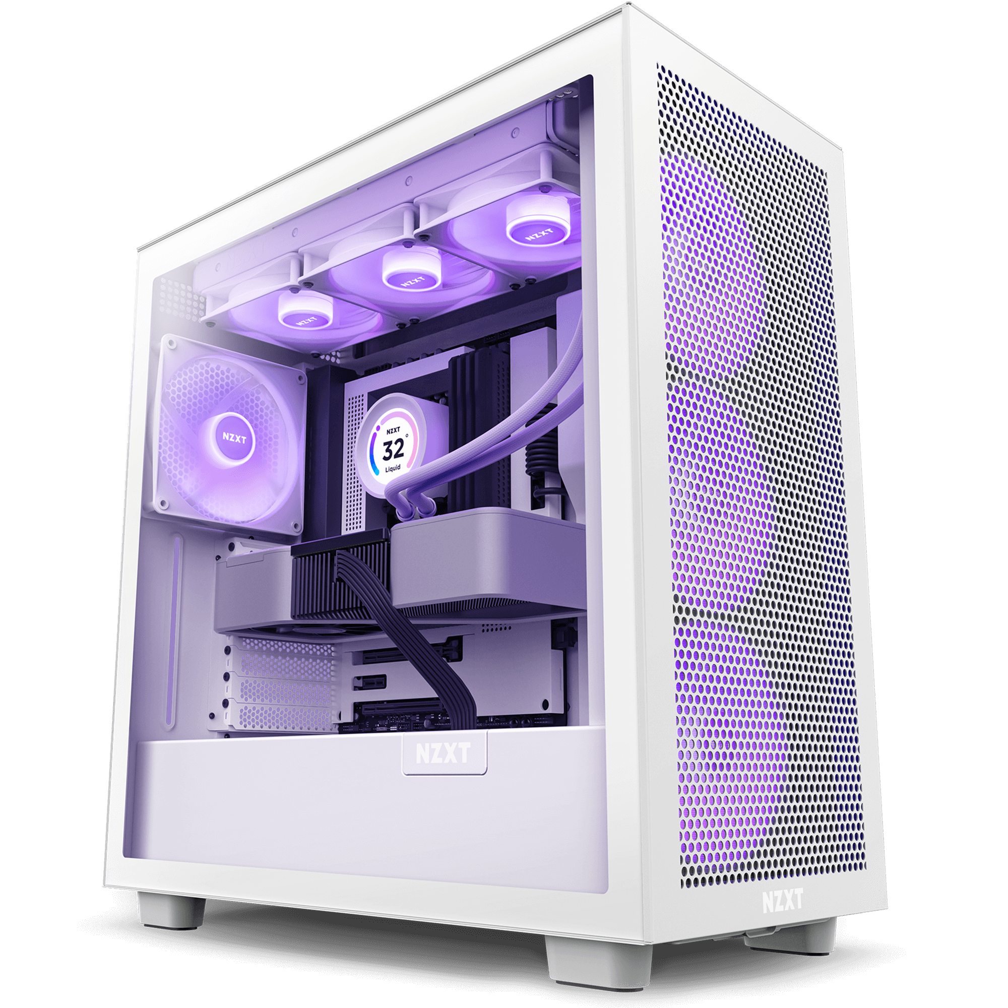 מארז מחשב nzxt h7 flow rgb white