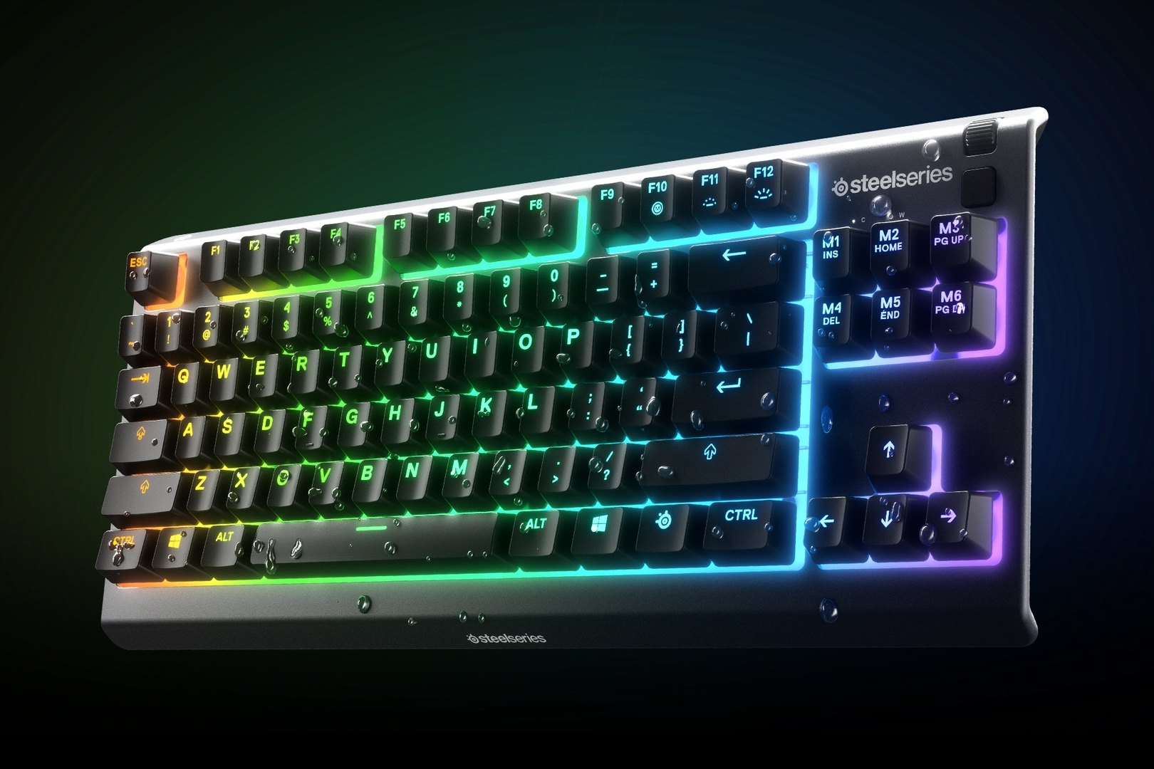 מקלדת גיימינג steelseries apex 3 tkl us led