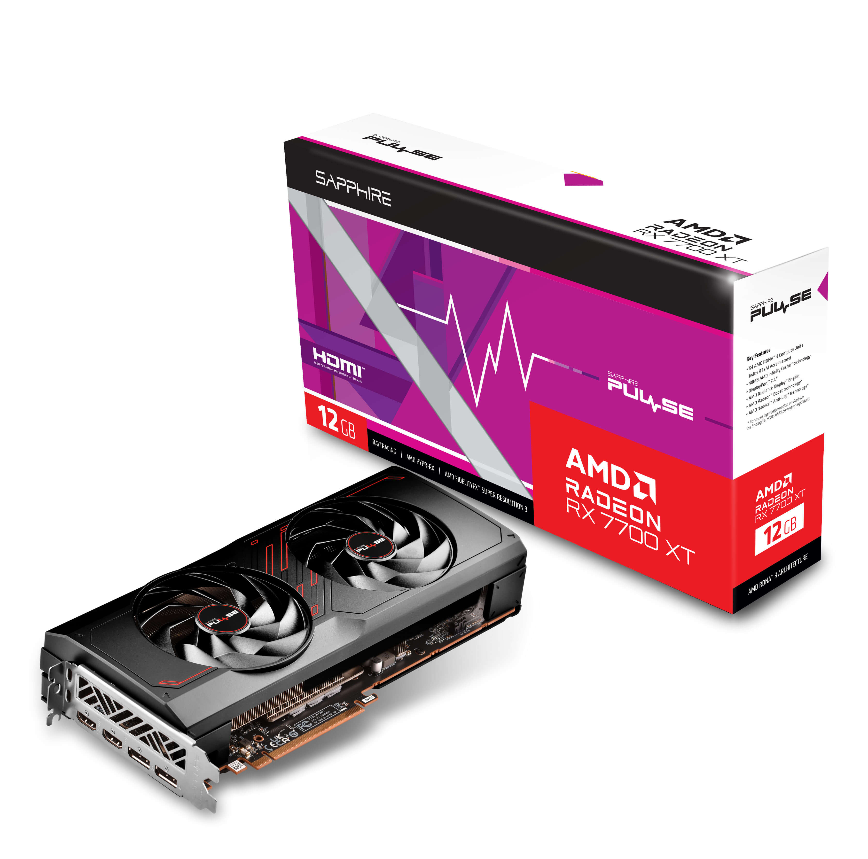 sapphire pulse rx 7700 xt gaming 12gb gddr6