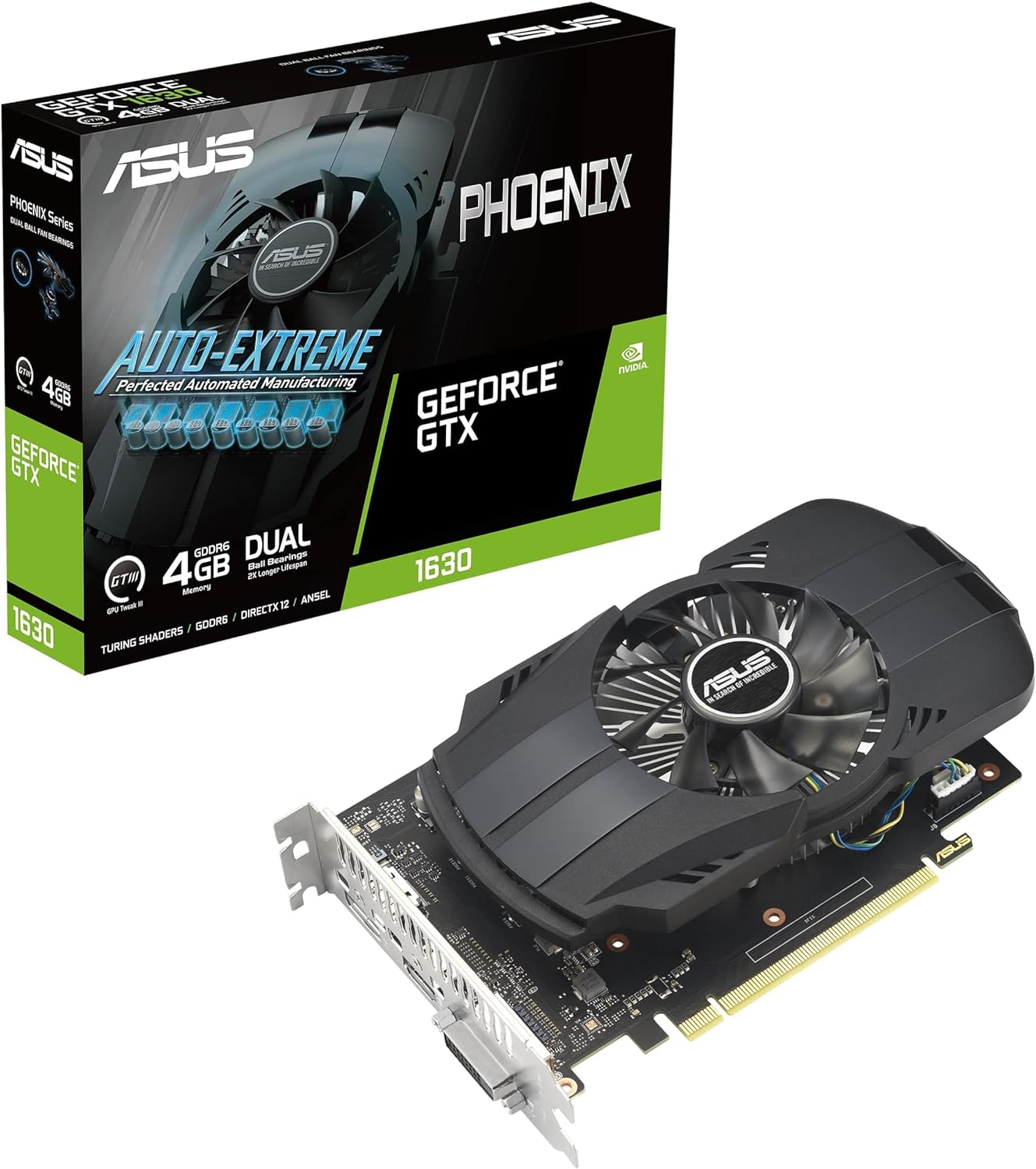 כרטיס מסך ASUS Phoenix GeForce GTX 1630 4GB GDDR6 EVO