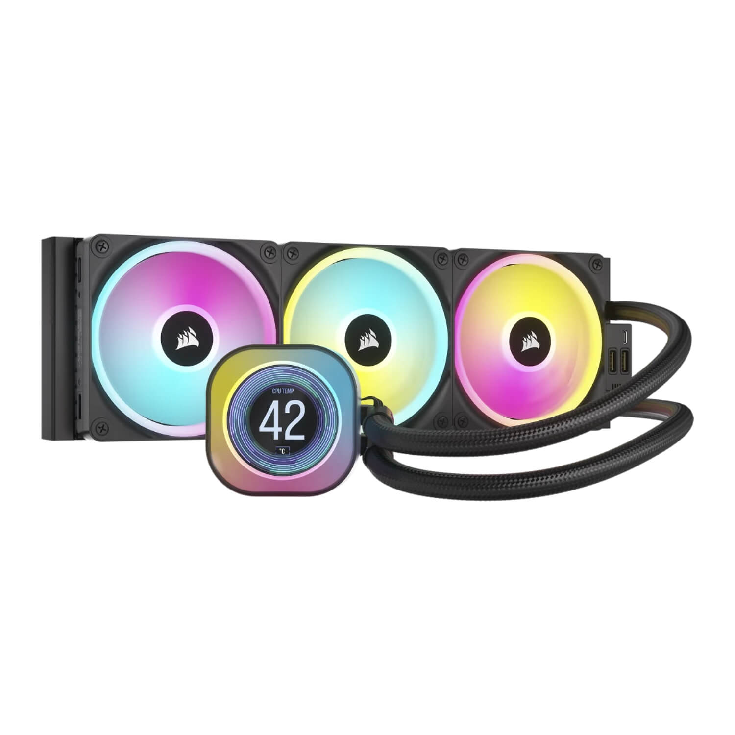 corsair icue link lcd h150i rgb performance liquid cpu cooler