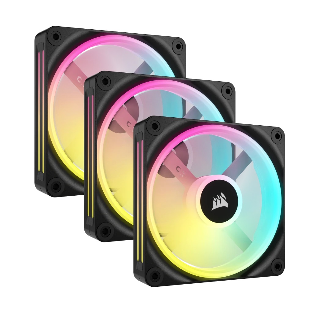 corsair icue link qx120 rgb 120mm pwm fans x3 starter kit