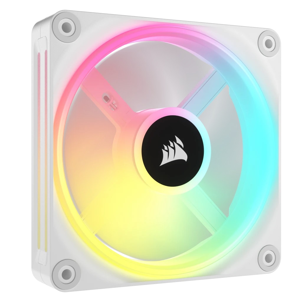 corsair icue link qx120 rgb 120mm pwm white fan