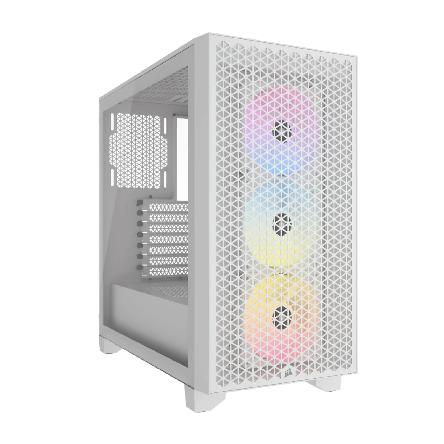 corsair 3000d rgb airflow mid-tower pc case white