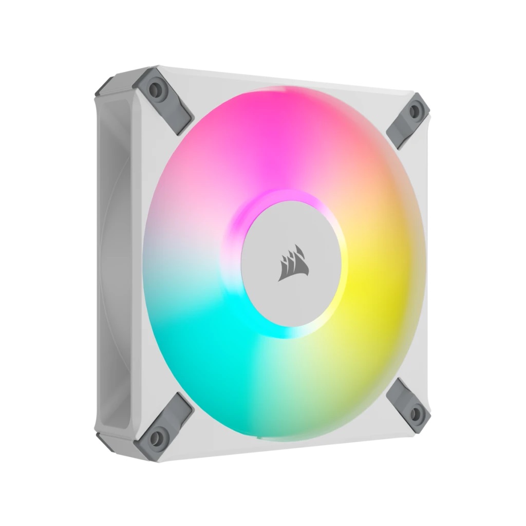 corsair icue af120 rgb elite 120mm pwm white fan