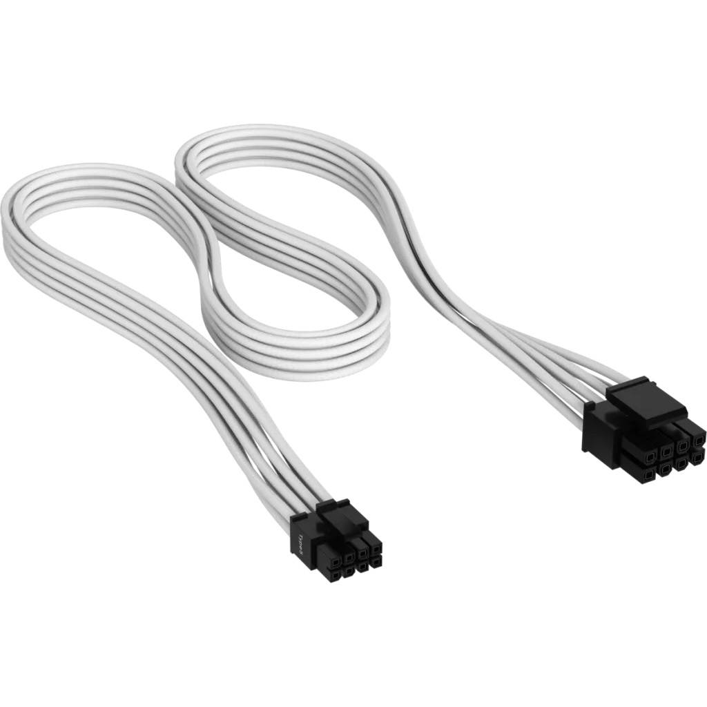 corsair premium sleeved eps12v type 5 gen 5 white cable