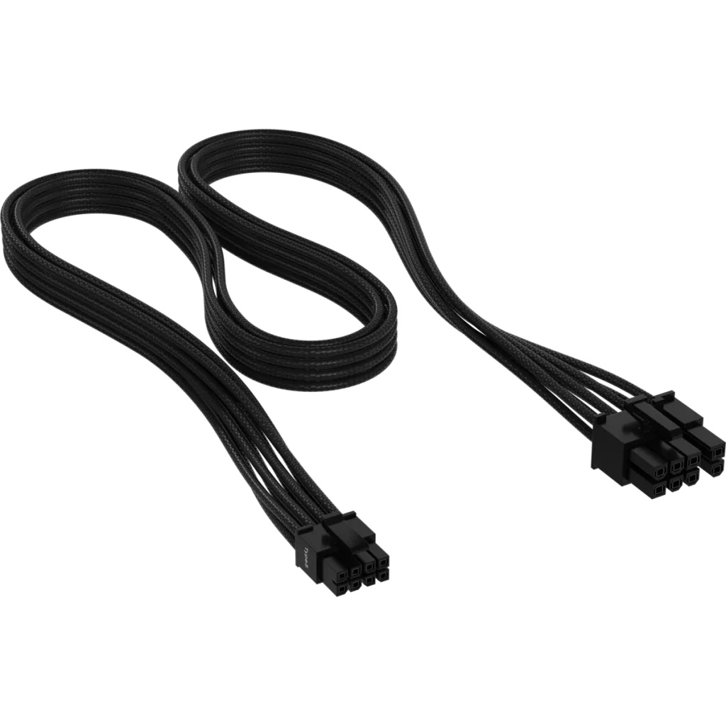 corsair premium sleeved pcie type 5 gen 5 black cable