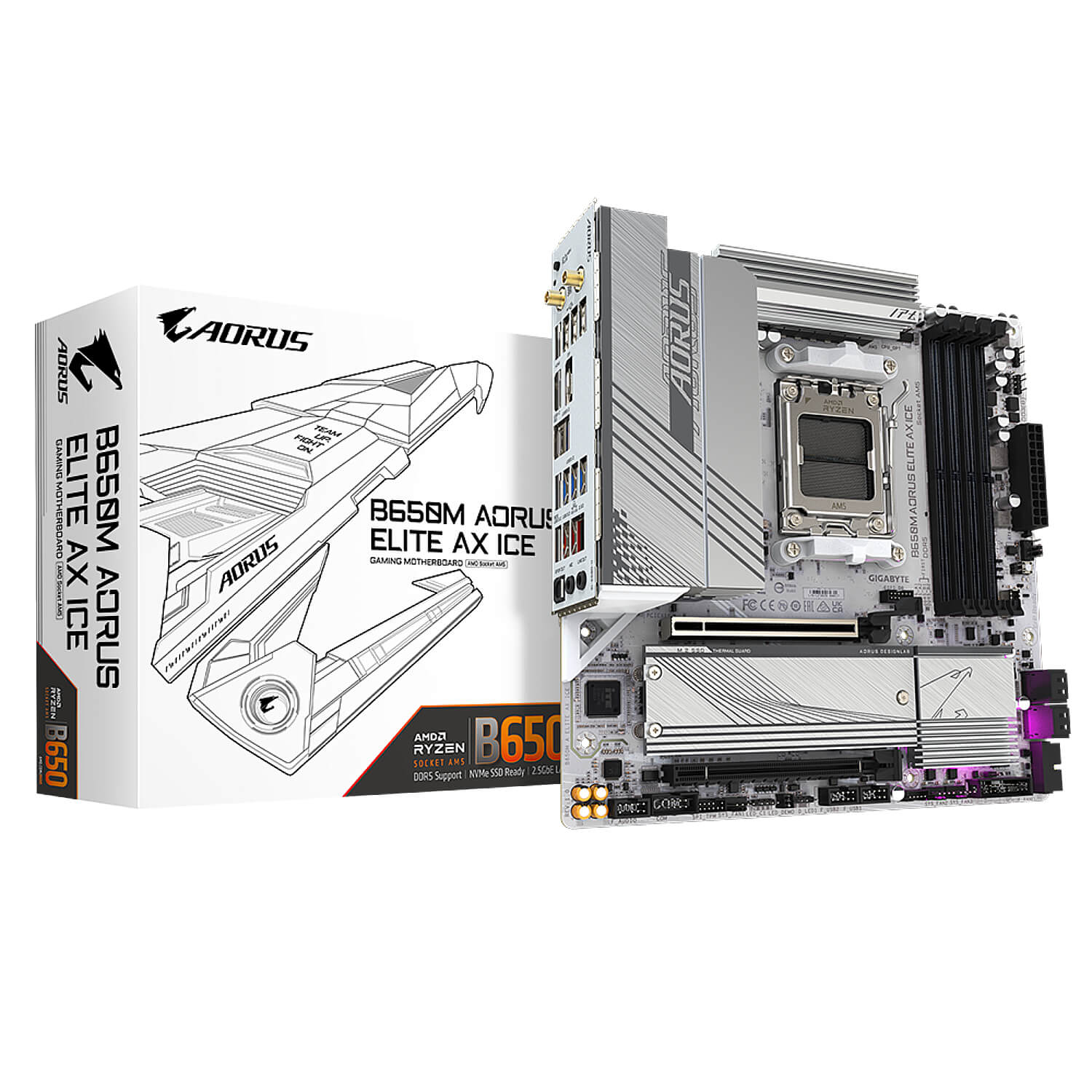 gigabyte b650m aorus elite ax ice