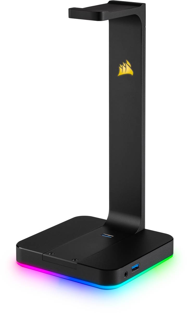 corsair st100 rgb premium headset stand with 7.1 surround sound