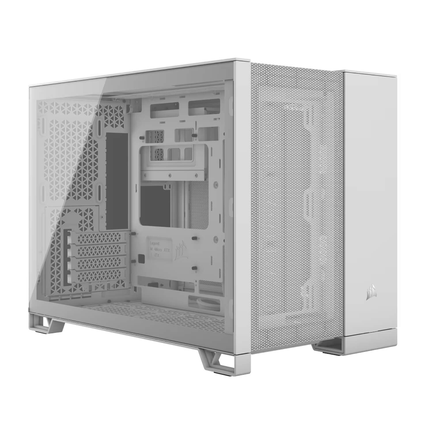 מארז מחשב corsair 2500d airflow tempered glass mid-tower white