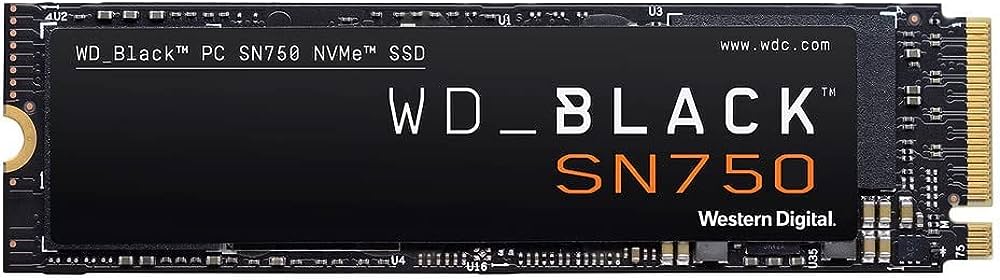 כונן Western Digital Black SN750 500GB PCIe M.2 2280 NVMe SSD WDS500G3X0C