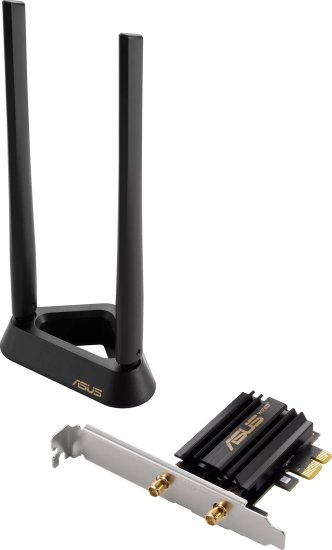 כרטיס רשת אלחוטי Asus PCE-AXE59BT PCIe Tri-band WiFi 6E Adapter 90IG07I0-MO0B00