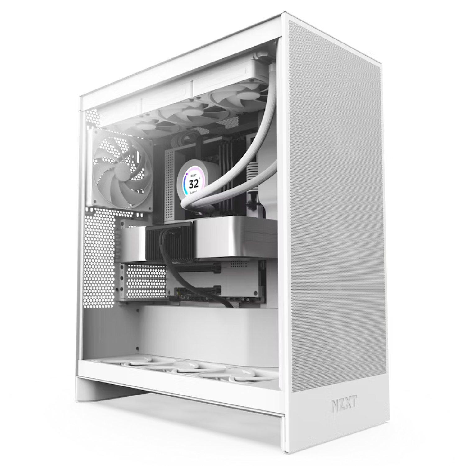 מארז מחשב nzxt h7 flow mid-tower atx white