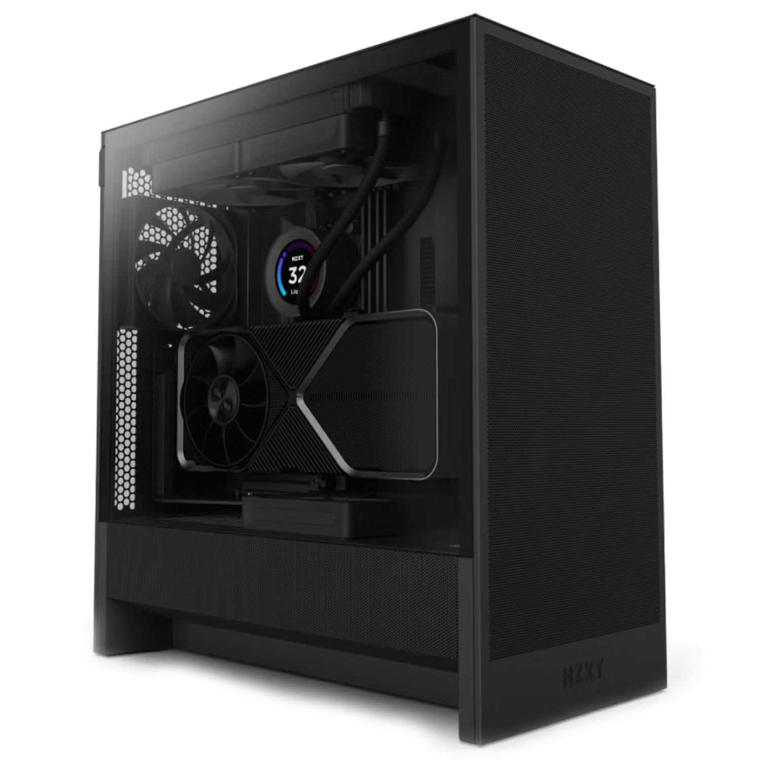 מארז מחשב nzxt h5 flow (2024) black
